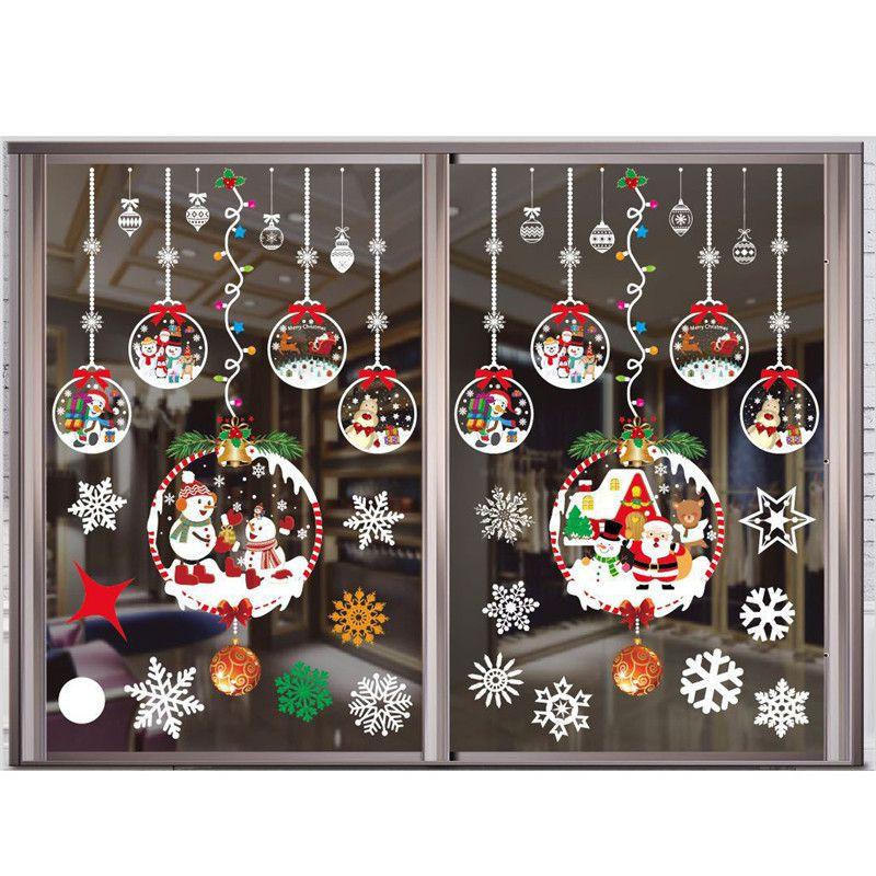 Christmas Wall Merry Stickers Window Glass Decals Home Room Xmas New Year Decor