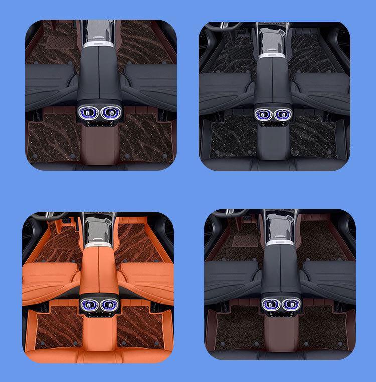 Mercedes-Benz GLC Full-Coverage, Eco-Friendly, Odorless Leather Floor Mats for Interior Protection and Modification.