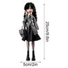 Girl in Black Statue Girls Sculpture with Backpack Table Collectible Decorations Gothic Style Desktop Ornaments for Kids Adults