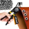 Grommet Tool Kit 8mm 10mm 12mm Hand Press Multi-Size Eyelet Pliers Kit with 900 Grommet Supplies & Hollow Hole Punch Tool Handheld Eyelet Setter