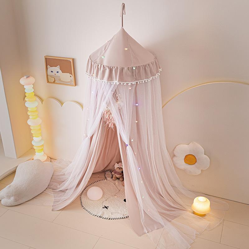 Dome Bed Curtain Children's Indoor Light-proof Bed Curtain Windproof Bedside Ceiling Blackout Double-layer Mosquito Net Curtain