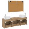Bathroom Furniture Set 4 pcs Artisan Oak Engineered Wood and Glass