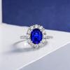 Gica Gema 925 Sterling Silver Created Sapphire Zircons Gemstone Rings For Women Sparkling Wedding Fine Jewelry