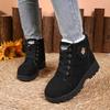 Women Warm Snow Boots Winter New Round Toe Suede Cotton Shoes Women Lace-Up Platform Anti-Slip Ankle Boots  De Mujer