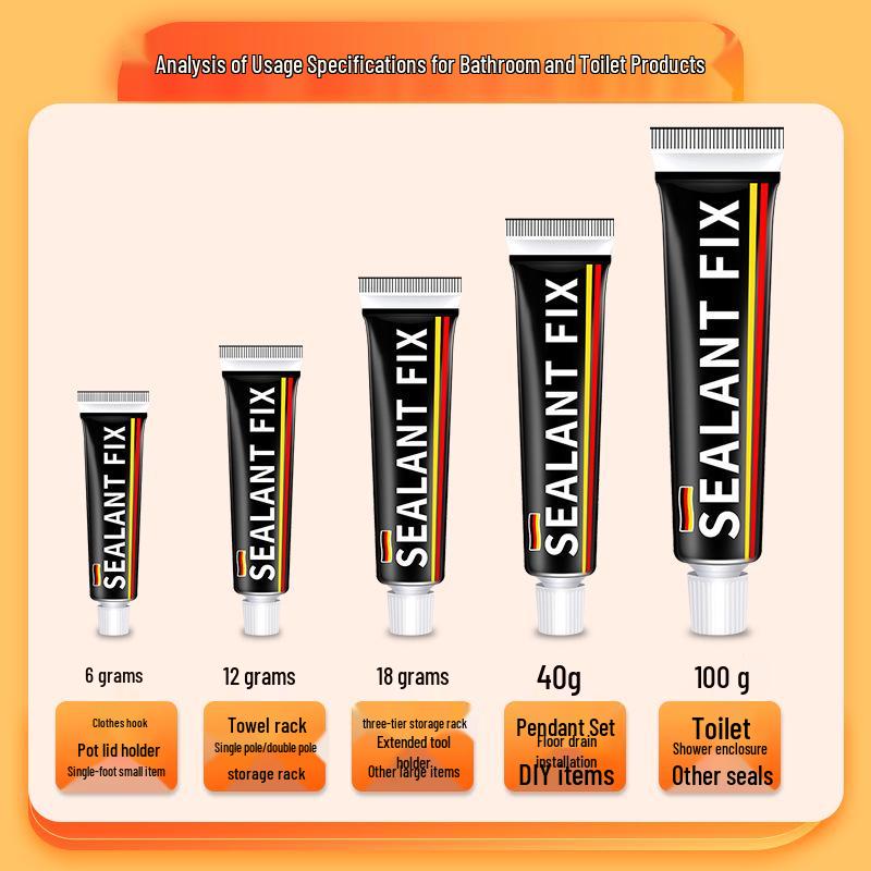 12g SEALANTFIX Nail-Free Strong Adhesive for Metal & Glass - No-Drill Liquid Glue Tube