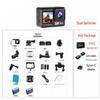 5K HD Sports Camera with Image Stabilization, Dual Color Screen & WiFi Remote for Outdoor Cycling