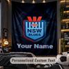 TapestryNSW Blues Logo Custom Name Text Personalized Wall Hanging Tapestry Home Wall Decor