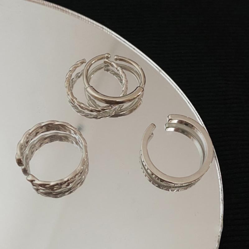 3Pcs Vintage Punk Adjustable Finger Rings Retro Silver Color Opening Knuckle Unisex Trendy Ring For Women Jewelry Gift