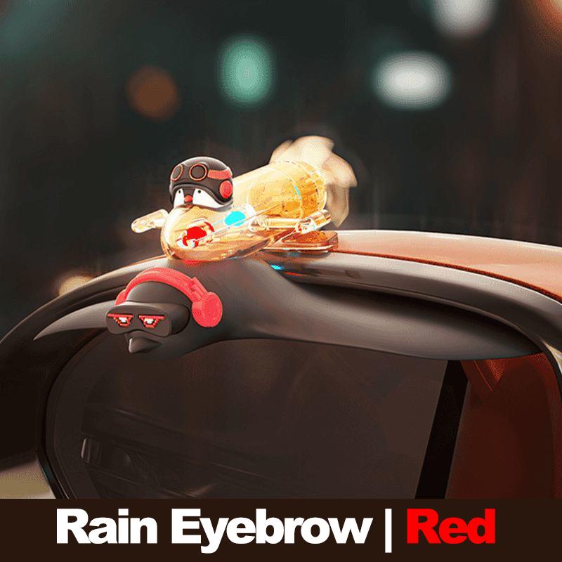 

Rearview Mirror Decor - Car Multifunctional Rain Eyebrow Adhesive Waterproof Wind-Powered with Lighting Car Accessories for Auto