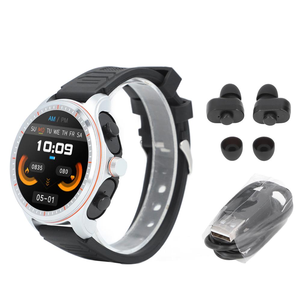2 In 1 Smart Watch with Earbuds Bluetooth NFC 1.53 Inch HD Screen Outdoor Fitness Smartwatch with