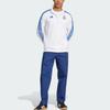 Adidas Real Madrid DNA Track Jacket with Striped Brand Logo and Front Zip Men Tops White IT3804