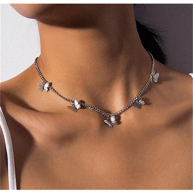 Trend Double Layer Star Moon Pendant Necklace For Women Girl Clavicle Chain Eight-pointed Star Necklace Simple Jewelry Gift