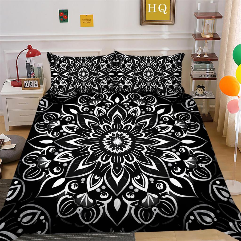 Bohemian Datura Bedding Set Quilt Cover Pillow Cover Home Bedding Set AU/EU/US Full Size Single/Double Bed