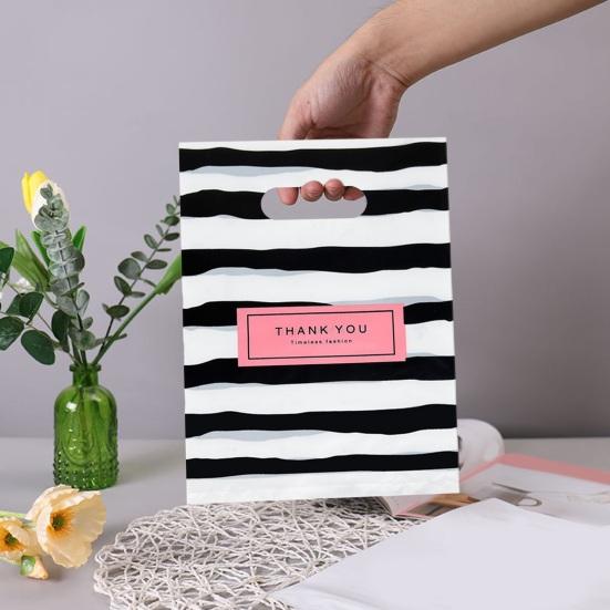 100 Pcs Holiday Gift Bags You Reusable Print Gratitude Expression Thank Strong Bearing Dress