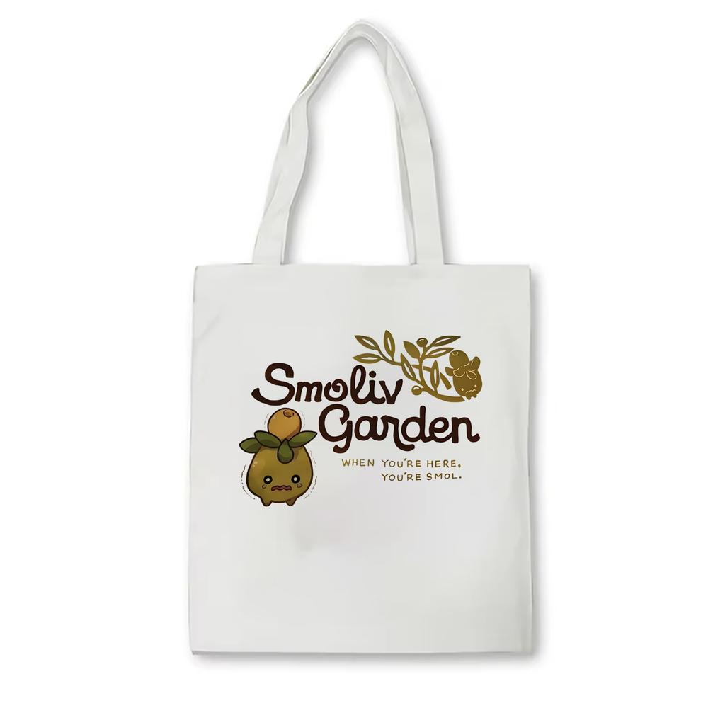 Garden Pokemon Cute Canvas Tote Bag Ladies Casual Portable Shopping Bag Pokemon Anime Shoulder Bag