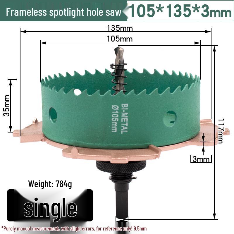 Frameless Downlight Hole Opener for Recessed Box Embedment In Woodworking & Plasterboard
