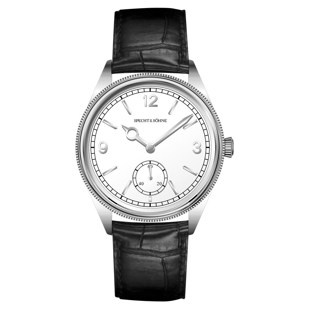 

Новий Модний Чоловічий Механічний Годинник Specht & Söhne 1908 Сапфірове Скло Лососевого Кольору Годинник з Нержавіючої Сталі для Чоловіків Водонепроникний білий