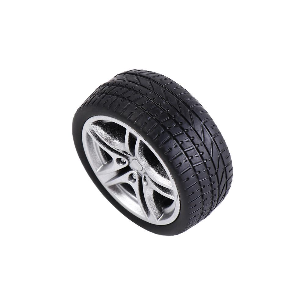 Rubber Model Car Wheels Rotatable Toy Car Modified Parts Easy Install Car Tire Model  Toy Car