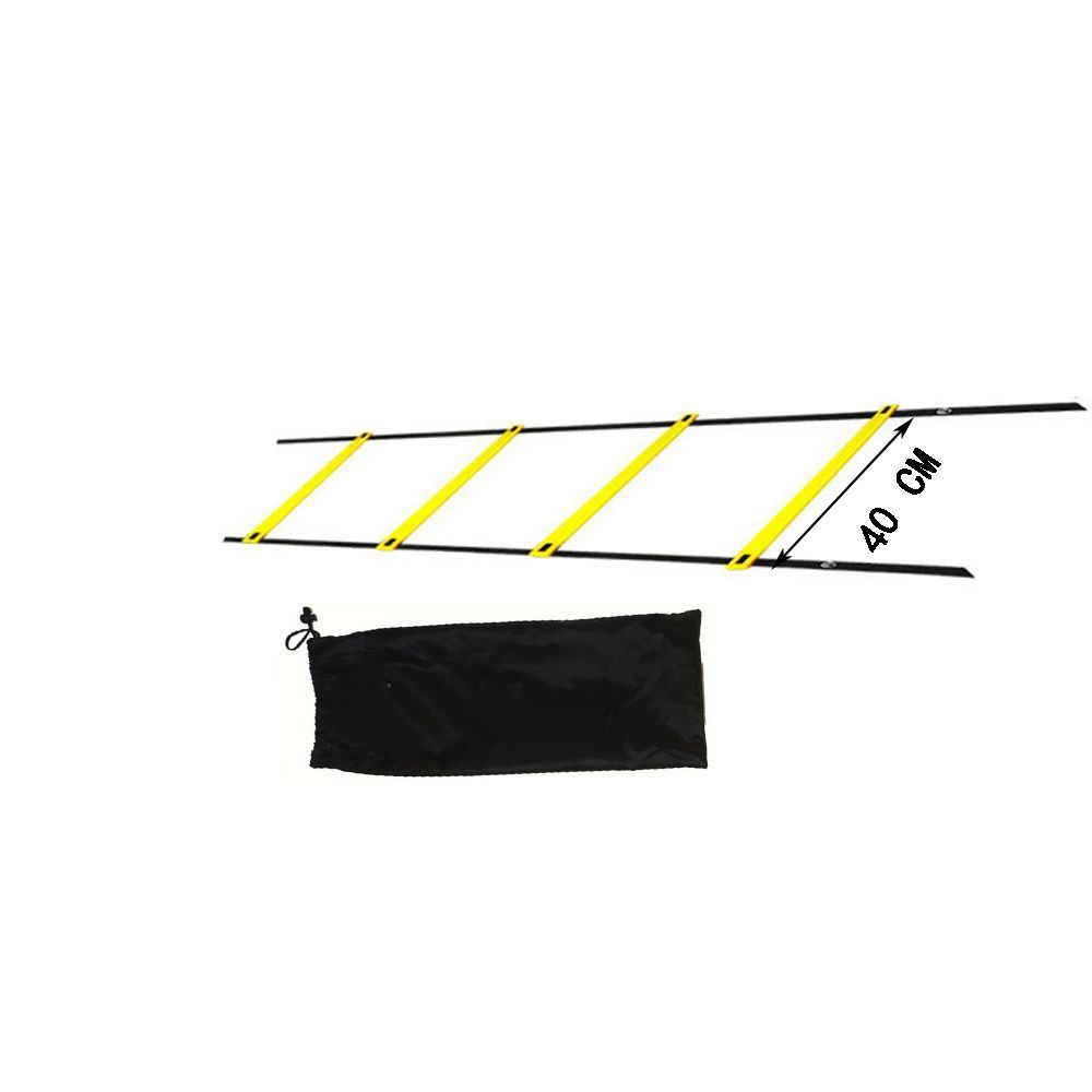 Yellow Agility Training Ladder Adjustable Rungs Speed Ladder Fitness Feet Speed
