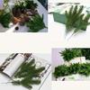 Simulation Christmas Green Plant 3 Fork Pine Needle Home Decoration Christmas Accessories Diy Simulation Green Plant Fake Flower Plastic Flower