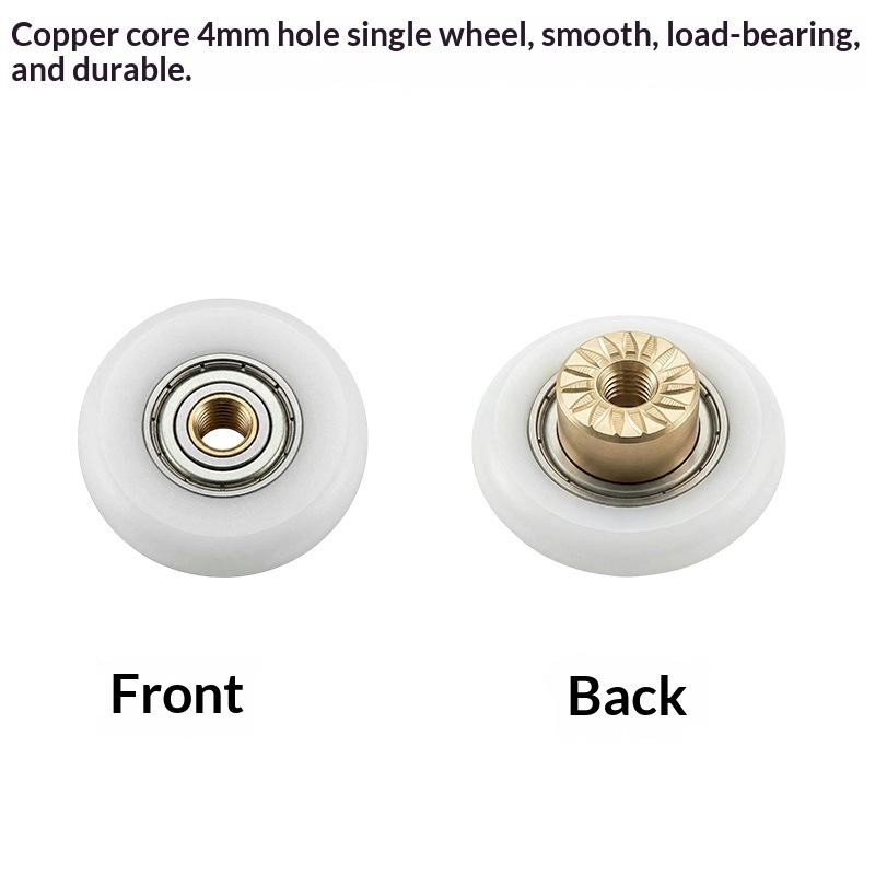 4 Pcs Shower Door Roller Replacements Anti Corrosion Runners Wheels for Bathroom Glass Sliding Door 20/23/25/27mm Size
