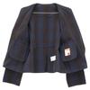 BACCA Blue canvas check bolero jacket Jacket 36 blueUsed