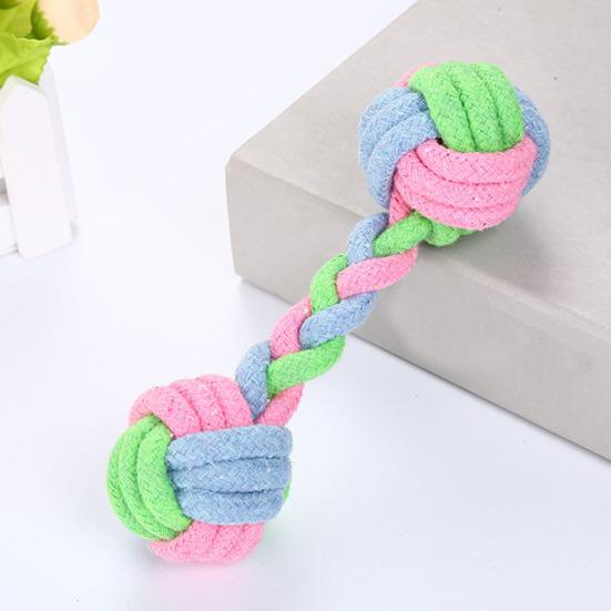 Dog Puppy Cotton Rope Chew Double Knot Braided Bone Pet Molar Training Play Toy