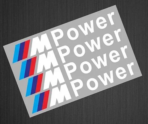 

For BMW M 4PCS M Power Car badge decal Car Door Handle Sticker For bmw M Sticker X1 X3 X4 X5 X6 X7 e46 e90 f20 e60 e39 f10 Car a білий