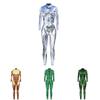 Metallic Skull Bodysuit With 3d Digital Print For Halloween Cosplay And Fantasy Dressup