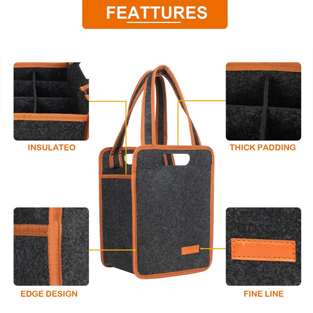 Wine Tote Bag Felt Non Woven Fabric Material Gift Packaging for Red Wine Champagne Liquor Storage