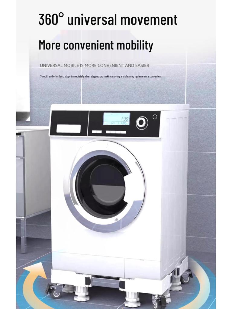 Adjustable Non-slip Shockproof Stand for Washing Machine/Refrigerator