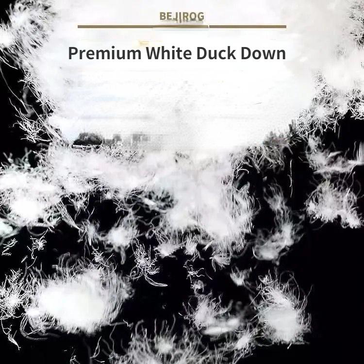 Módní bílá kachní péřová bavlněné vycpané oblečení Dětská zimní světlá bunda s povrchem dolů