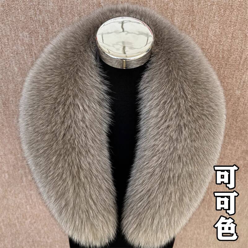 Real Fox Fur Collar Women Winter Thickened Fur Collar Scarf Collars Wraps Neck Warmer Fur Scarves Shawl Luxury Fluffy Fur Shawl