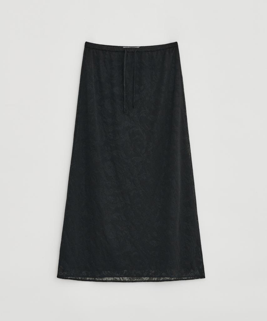 Loutaideu Floral Maxi Skirt [Black]
