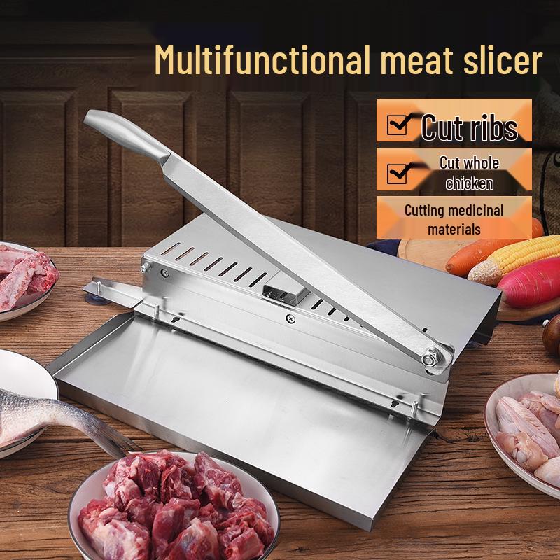 Eejiao Cake & Meat Slicer: Multifunctional Stainless Steel Slicing Knife with Chopping Board for Chinese Medicinal Materials
