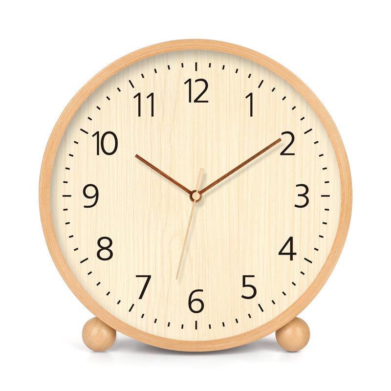 

Настольные часы из массива дерева Высококлассные настольные маятниковые часы для гостиной Настольные часы-украшение Часы на подставке Простые маятниковые часы .