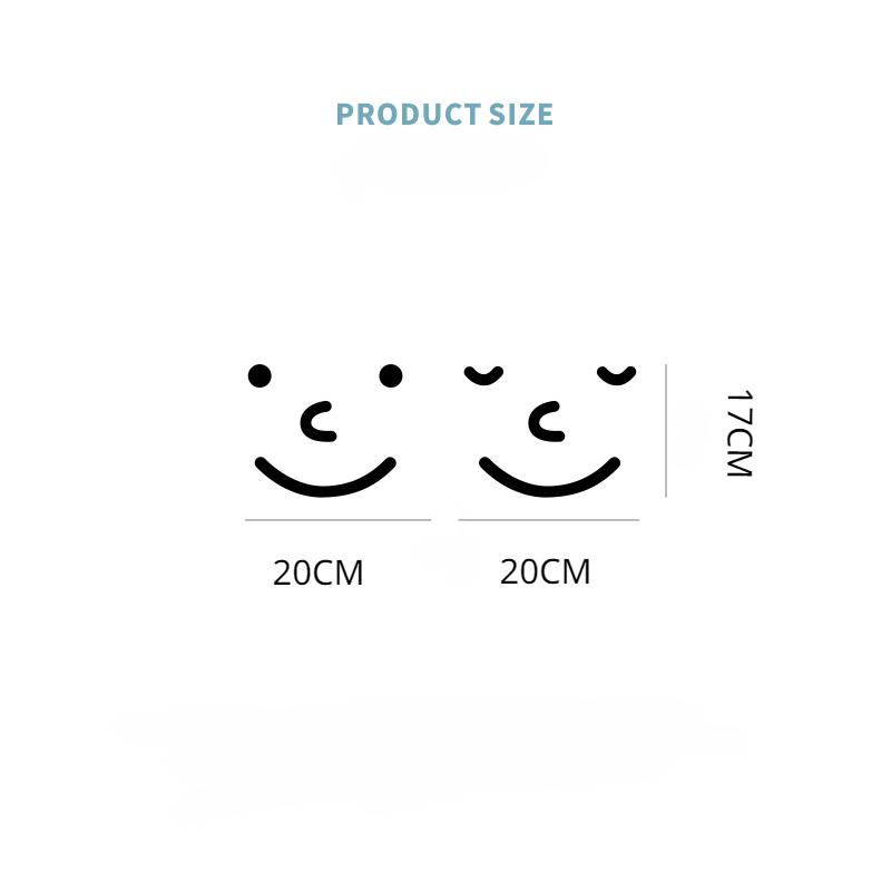 

Smile Toilet Sticker for Bathroom Toilet Lid Backrest Door Funny Decoration Waterproof Decals Toilet Accessories (as the picture,20x17CM(each))