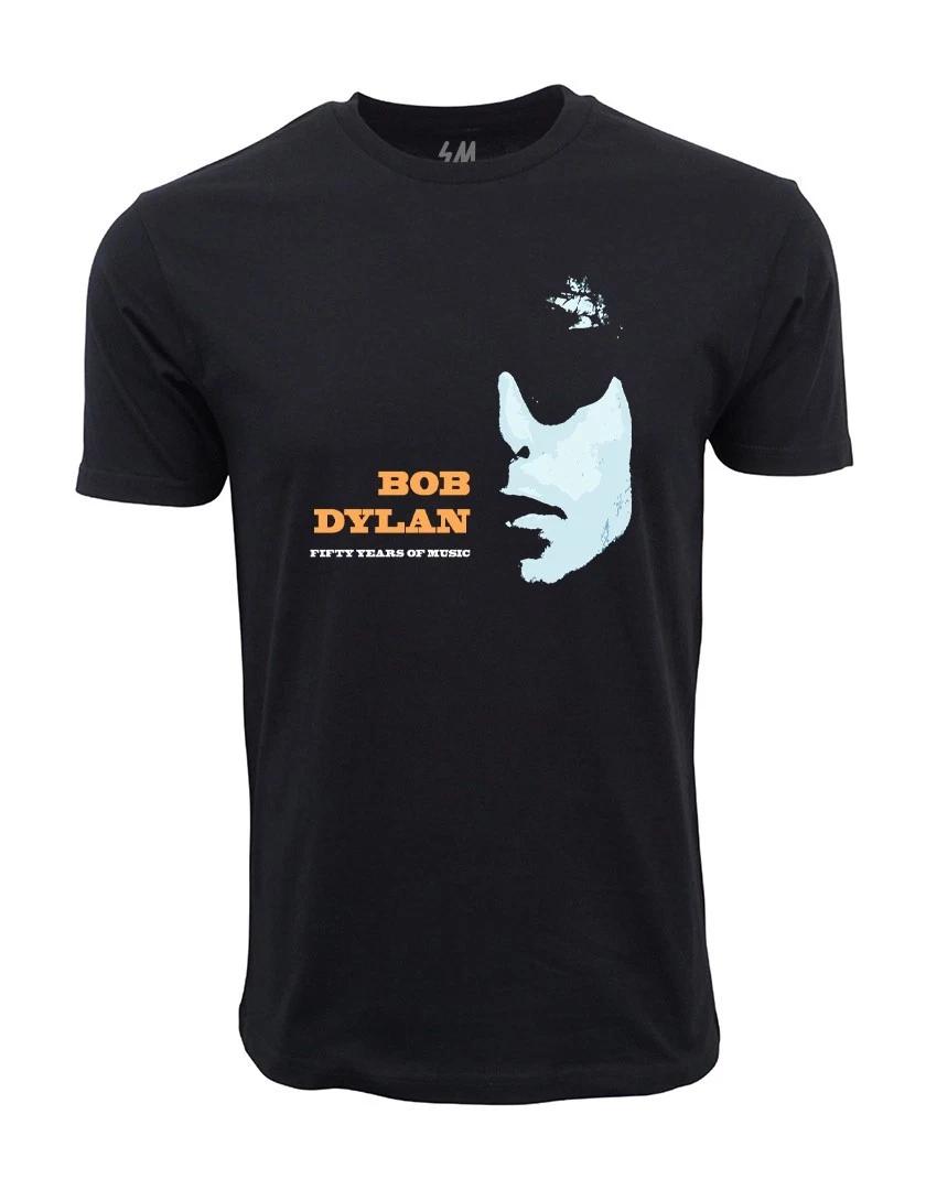 Unisex Adult Casual Music Bob Dylan 50 Years of Music Graphic T shi... S
