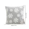 Christmas Cushion Cover Pillow Case for Sofa Decor (Light Grey Small Snowflake)