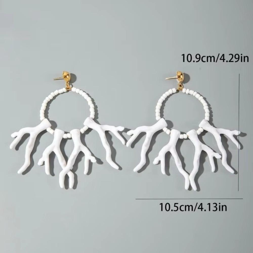 Bohemian Coral Pendant Earring Exaggerated Turquoise Earrings Gifts Womens Trendy Jewelry