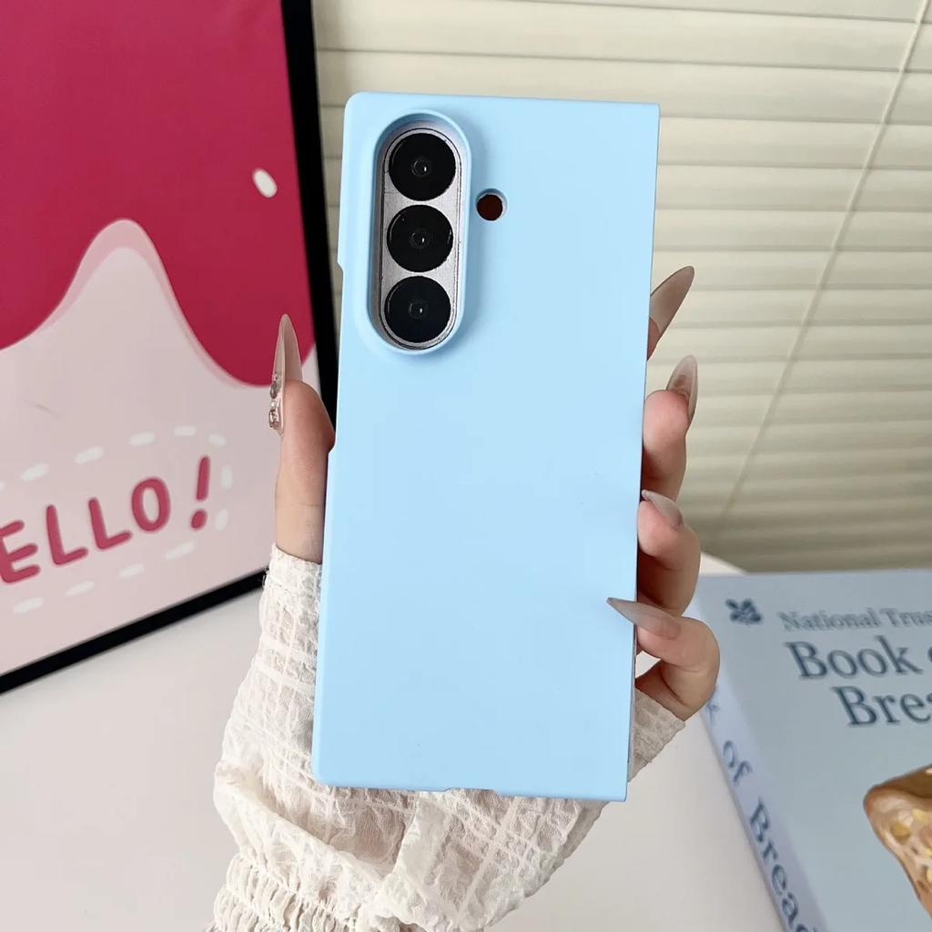 Luxury Ultra Slim Hard Back Case for Samsung Galaxy Z Fold 7/6/5/5G/ZFold7/Z Fold 3/4/5 Shockproof Candy Solid Color Cover