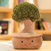 Lifelike Plush Fortune Tree Toy Stuffed Pine Bearded Trees Bamboo Potted Plant Decor Desk Window Decoration Gift for Home Kids