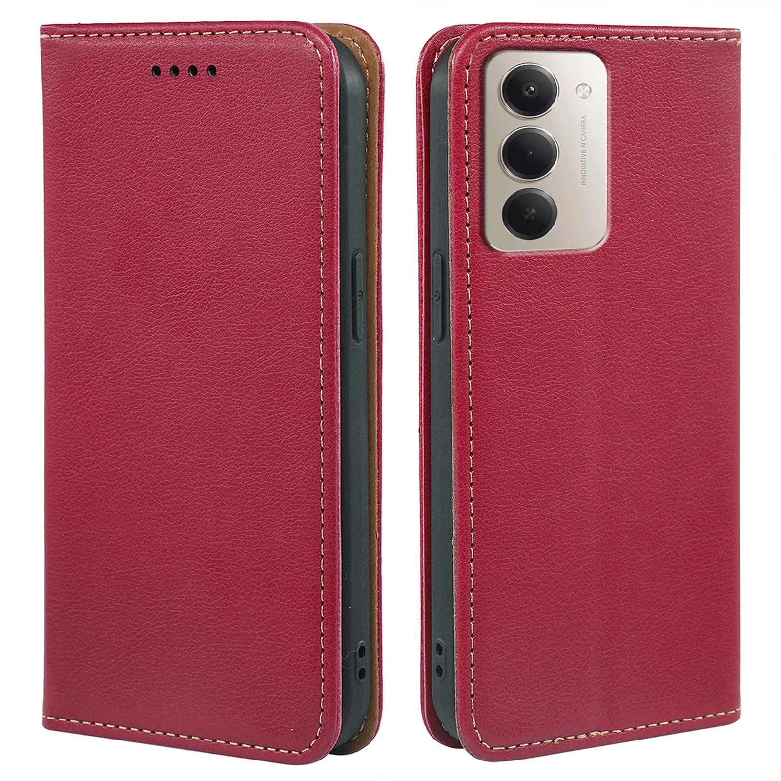 

Для Xiaomi Redmi 15 5G Чохол-гаманець Шкіряний чохол для телефону з RFID-блокуванням Сильна магнітна застібка Red