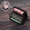 Travel Card Organizer Men Wallet Large Capacity Smooth Faux Leather Zipper Closure Organ Shape Multi Pockets Credit Holder Accordion