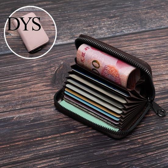 Travel Card Organizer Men Wallet Large Capacity Smooth Faux Leather Zipper Closure Organ Shape Multi Pockets Credit Holder Accordion
