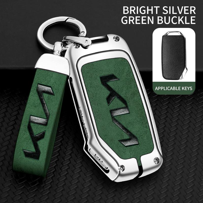 ZincAlloy Leather Car Smart Key Case Protector Shell For KIA Sportage R GT Stinger Sorento Ceed Cerato Forte Niro Soul Telluride