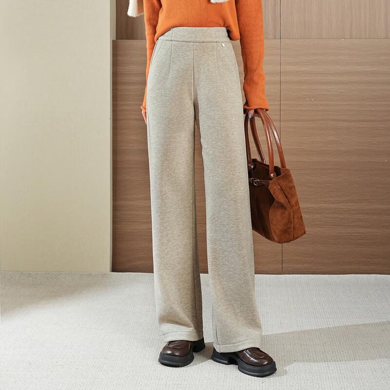 Hodo Women's High-Waist Loose Fit Straight-Leg Trousers