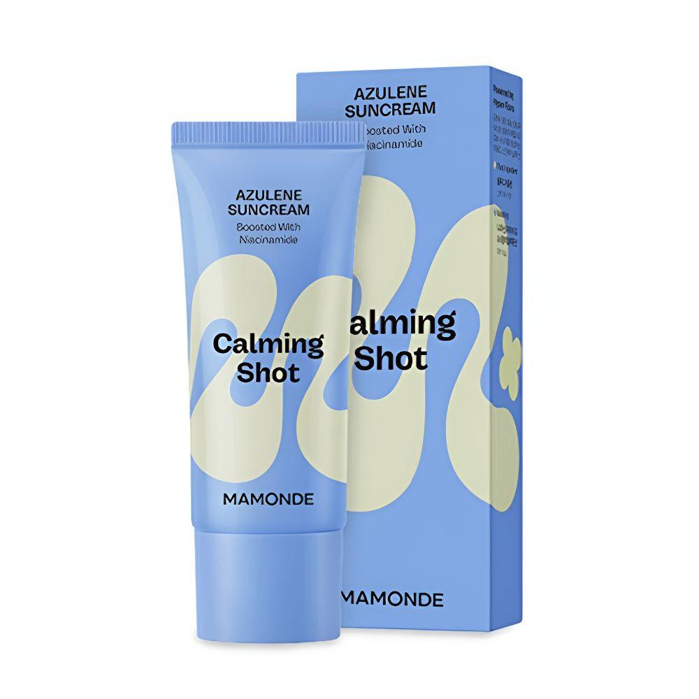 Mamonde Calming Shot Azulene Sunscreen SPF50+ PA++++ Soothing Hydrating Sun Cream 35ml