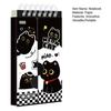 Caderno de Vocabulário Gato Preto Portátil Tamanho de Bolso Mini Caderno Espiral com Argolas Livro de Palavras para Estudantes