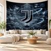 Gobelin Ścienny Juventus FC, Miękki Materiał do Zawieszenia na Ścianie, Dekoracyjne Tło do Sypialni Domowa Sztuka Ścienna